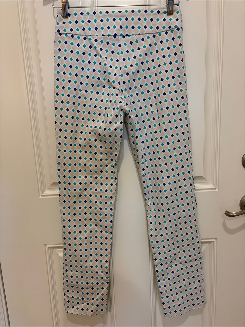 Krazy Larry Print Skinny Ankle Pants Sz 4 - Picture 5 of 6